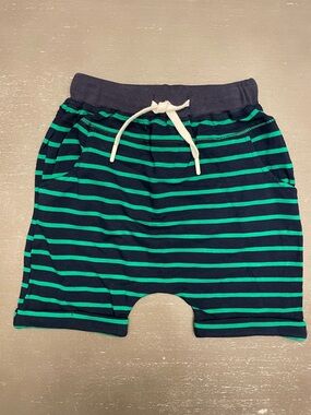 5T-6T Little Bipsy Navy and Teal Striped Harem Shorts - NWOT
